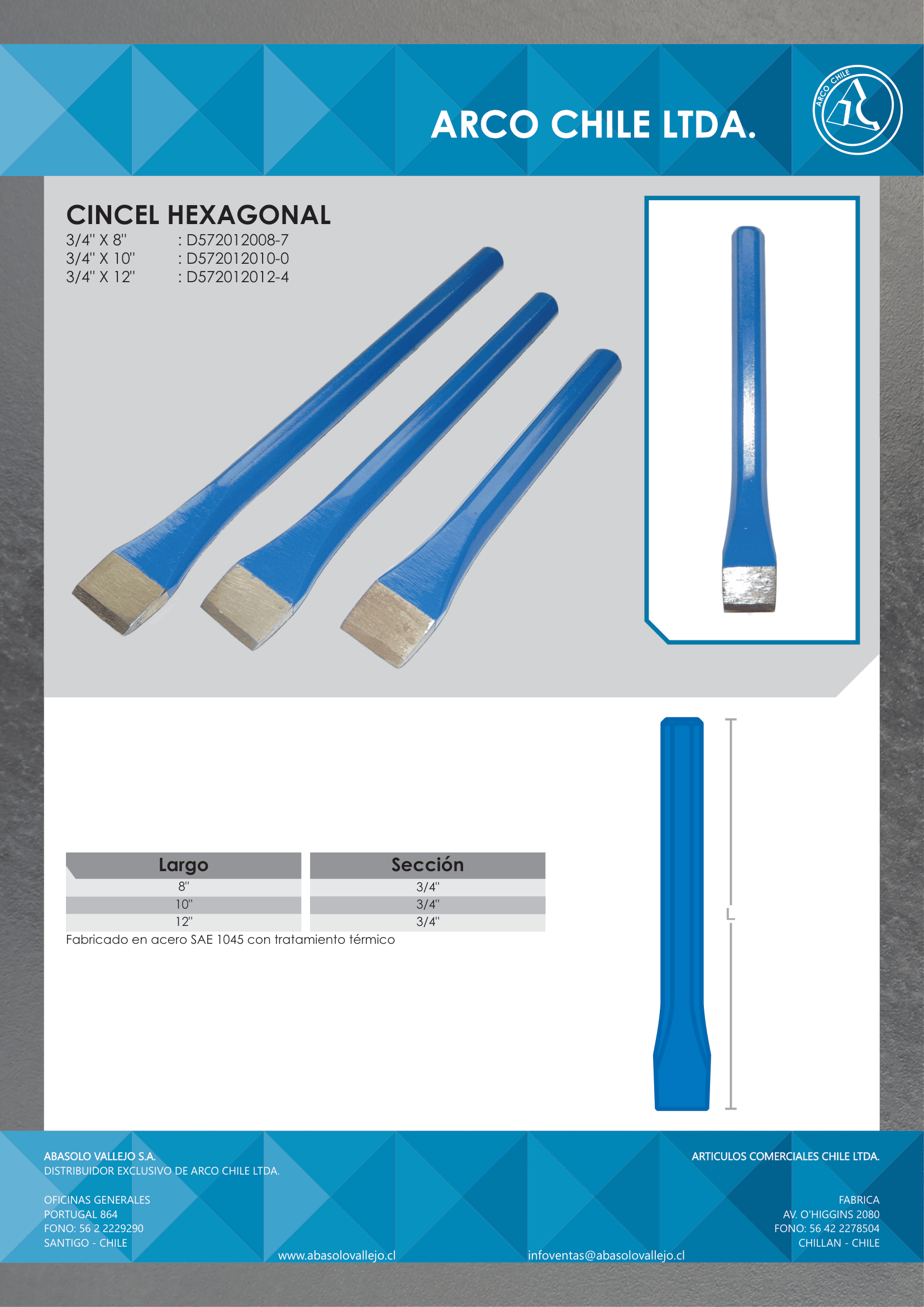 Cincel - Hexagonal 8-10-12-1
